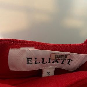 elliatt red small dress spaghetti strap with arms
